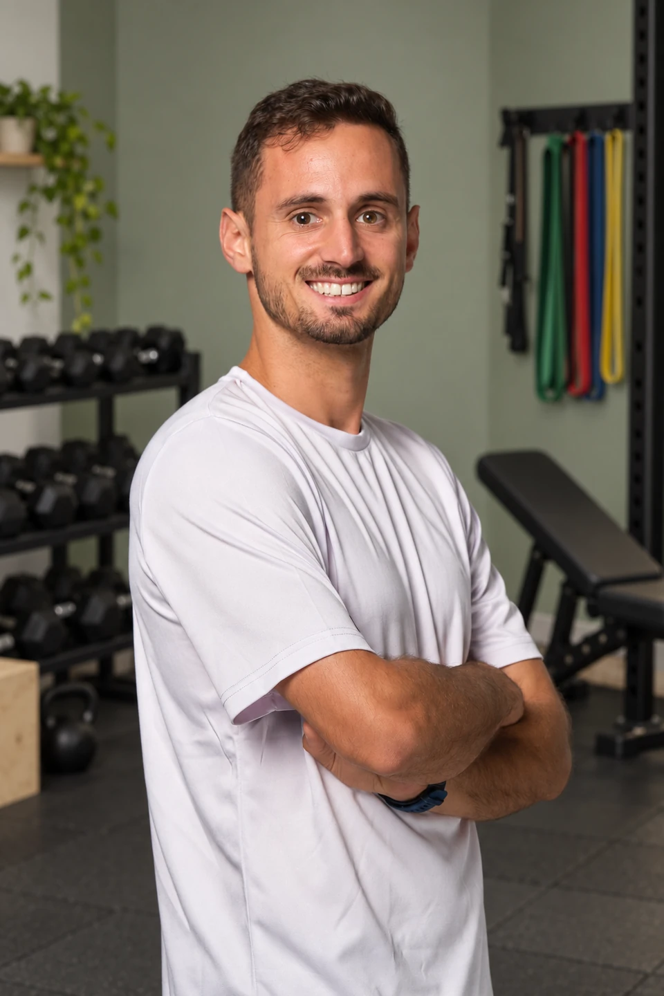 Bruno Di Fraia, entrenador personal, en una sala de entrenamiento